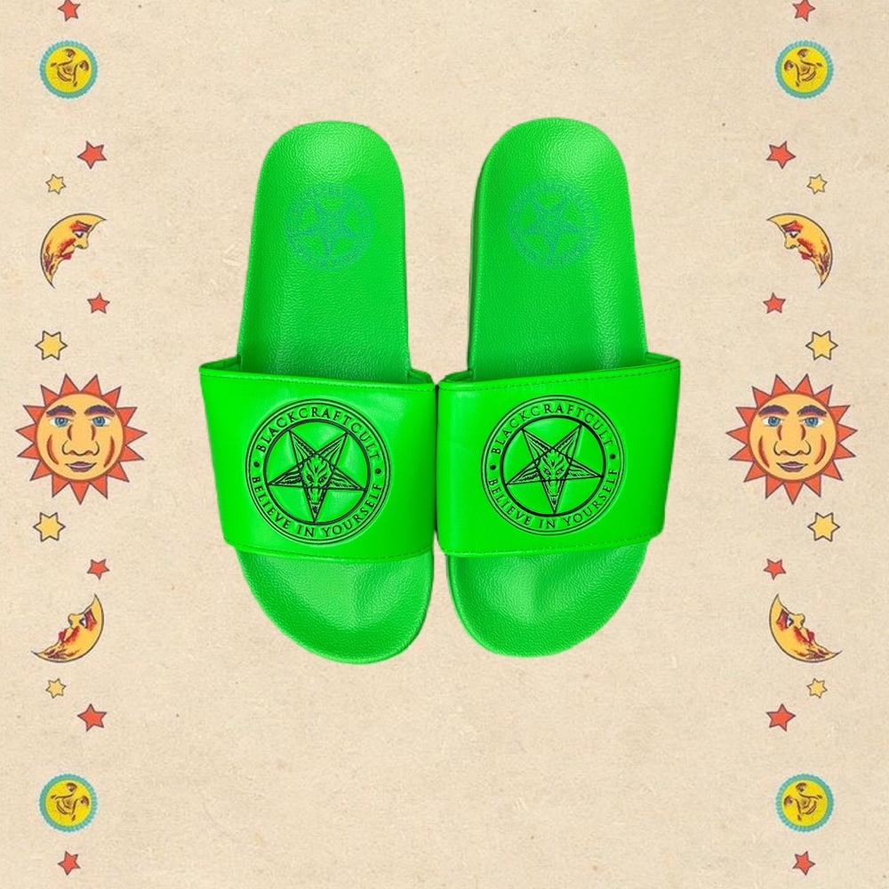 Black Craft Cult Neon Green Pool Slides